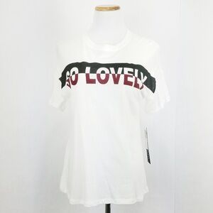 Carbon Copy White So Lovely Graphic T-Shirt Top